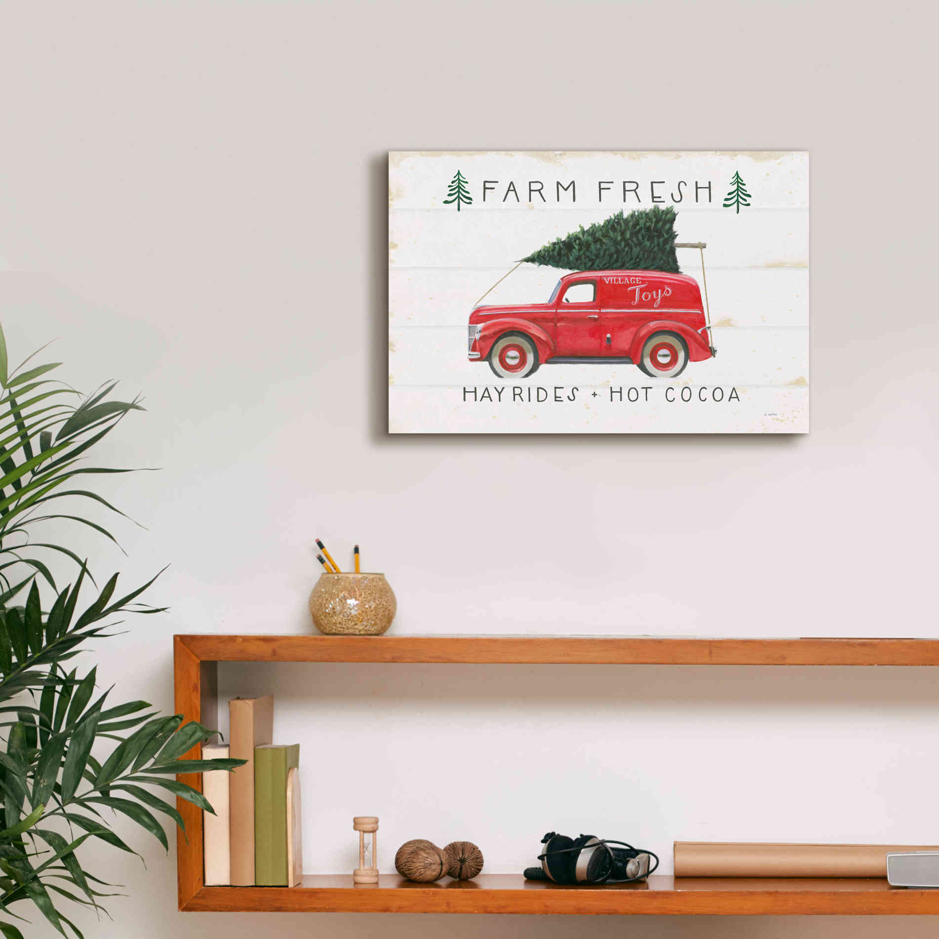 'Christmas Farm VI' by James Wiens, Canvas Wall Art,18 x 12