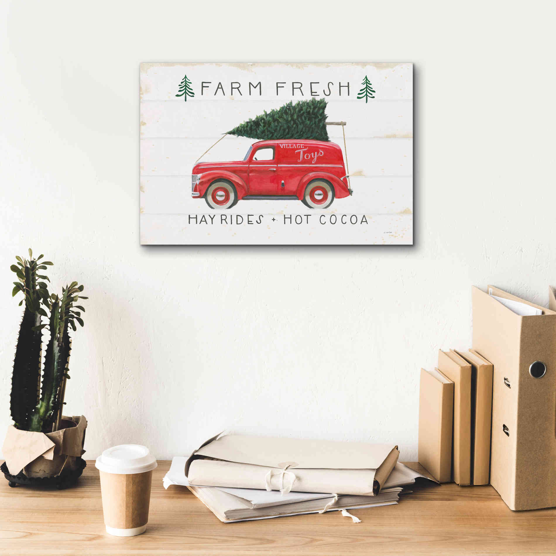 'Christmas Farm VI' by James Wiens, Canvas Wall Art,18 x 12