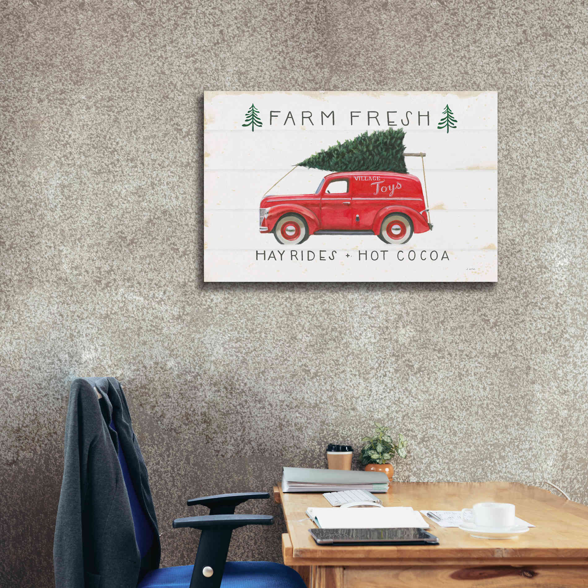 'Christmas Farm VI' by James Wiens, Canvas Wall Art,40 x 26