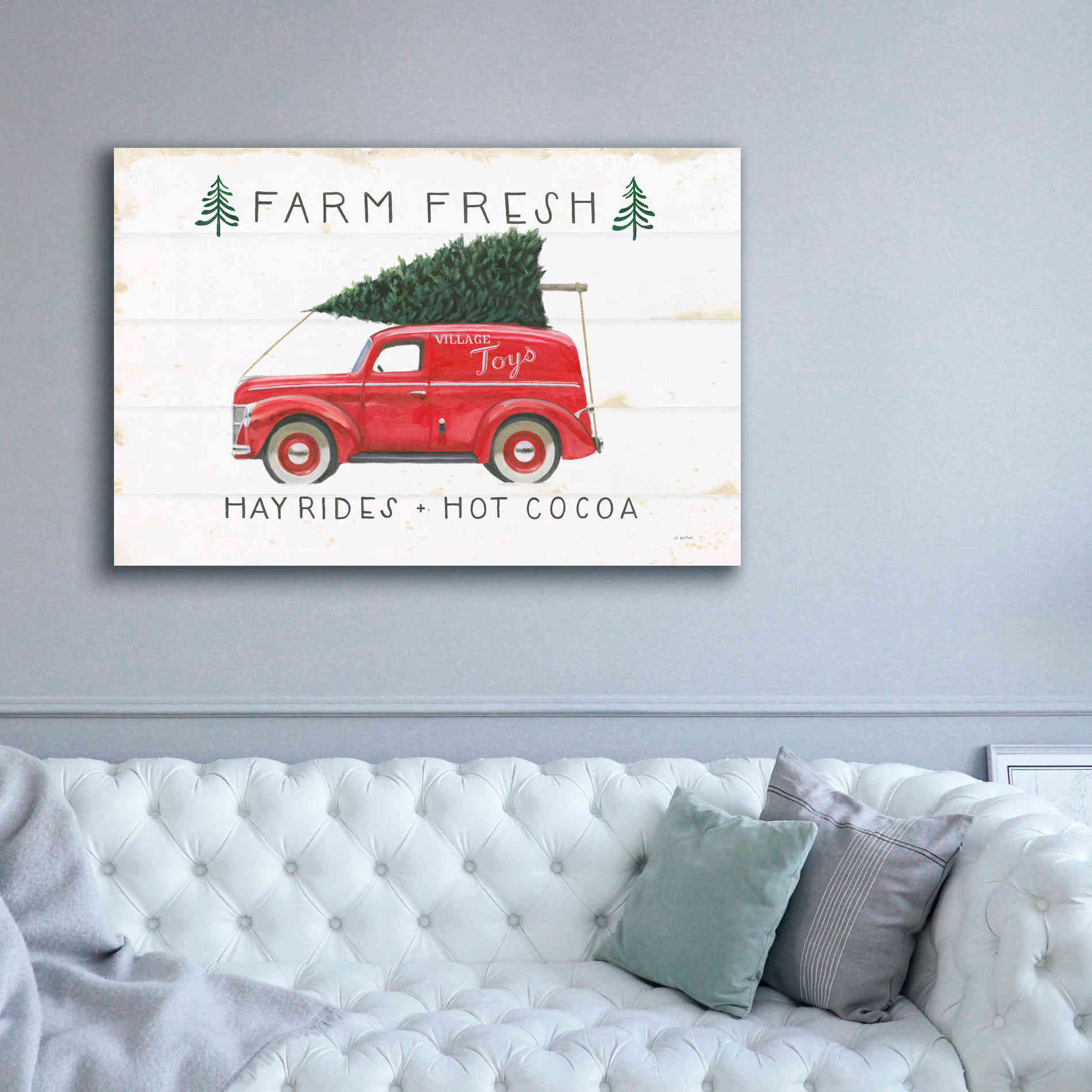 'Christmas Farm VI' by James Wiens, Canvas Wall Art,60 x 40