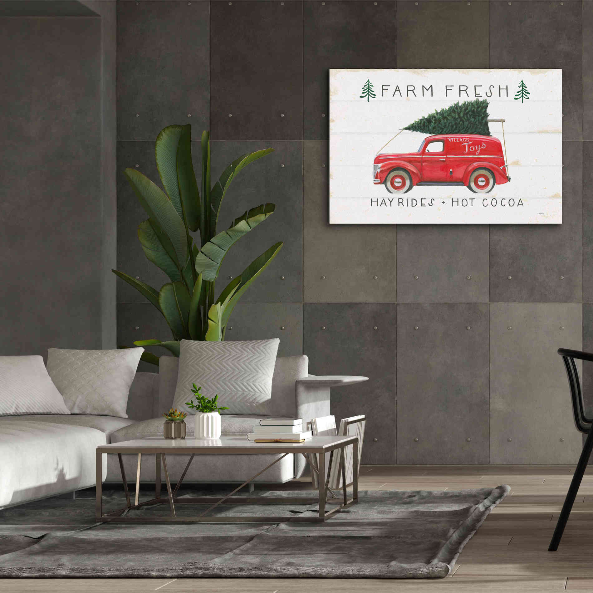 'Christmas Farm VI' by James Wiens, Canvas Wall Art,60 x 40