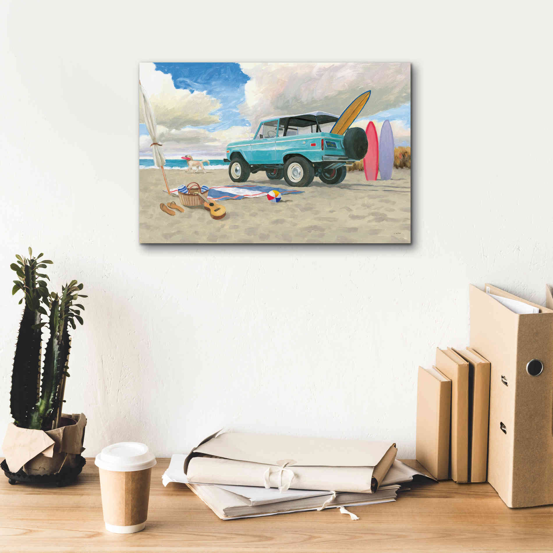 'Beach Ride I' by James Wiens, Canvas Wall Art,18 x 12