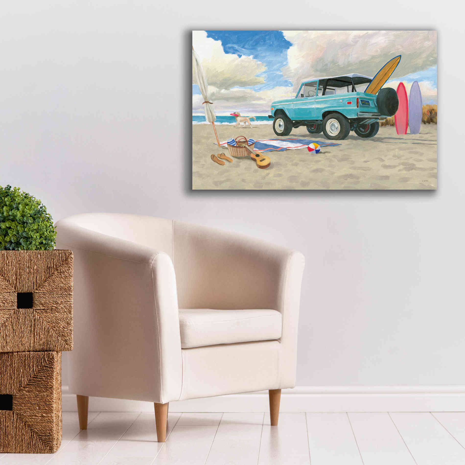'Beach Ride I' by James Wiens, Canvas Wall Art,40 x 26