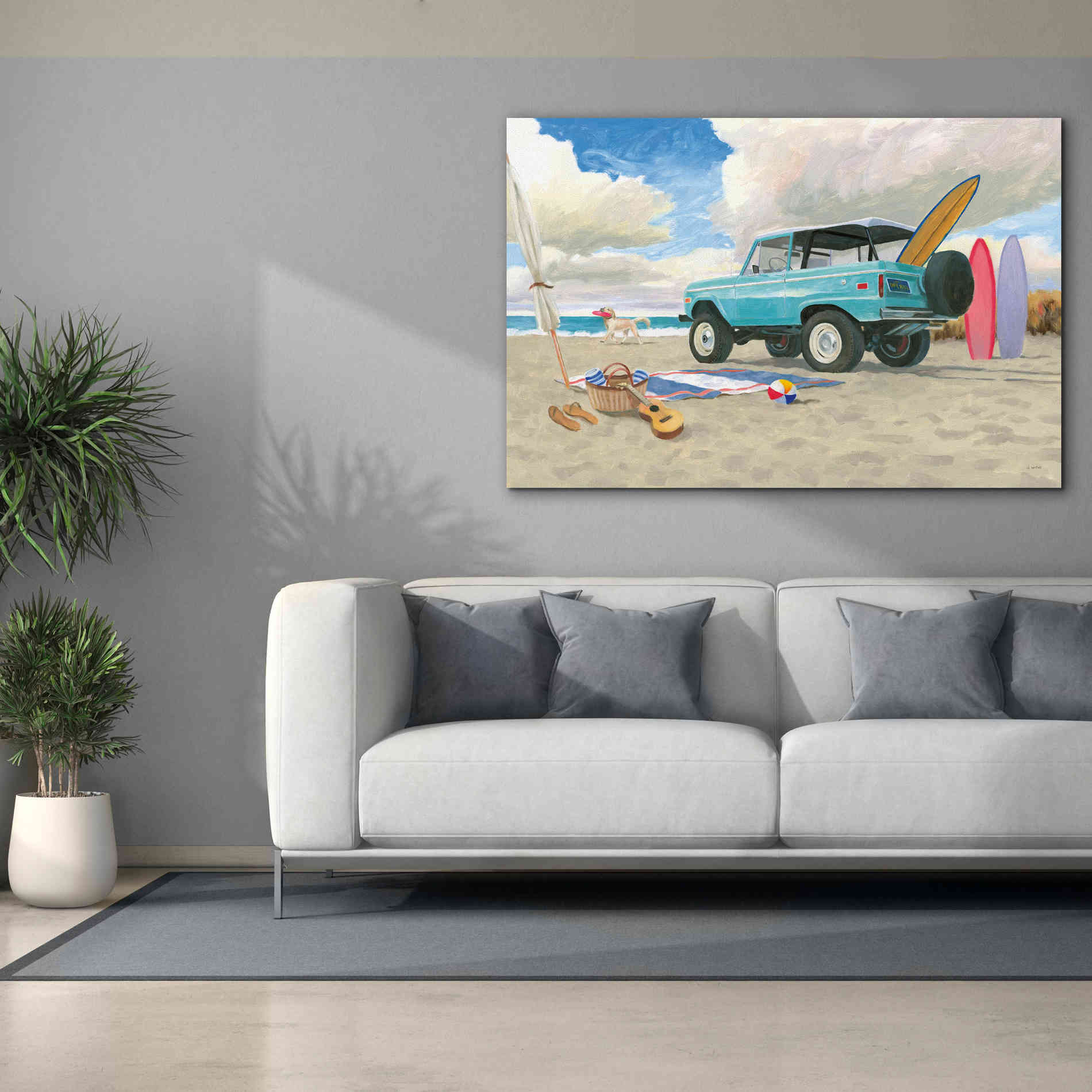 'Beach Ride I' by James Wiens, Canvas Wall Art,60 x 40