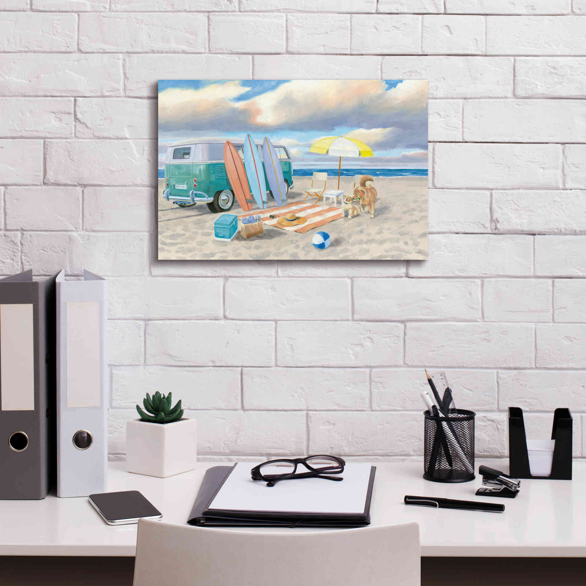 'Beach Ride II' by James Wiens, Canvas Wall Art,18 x 12