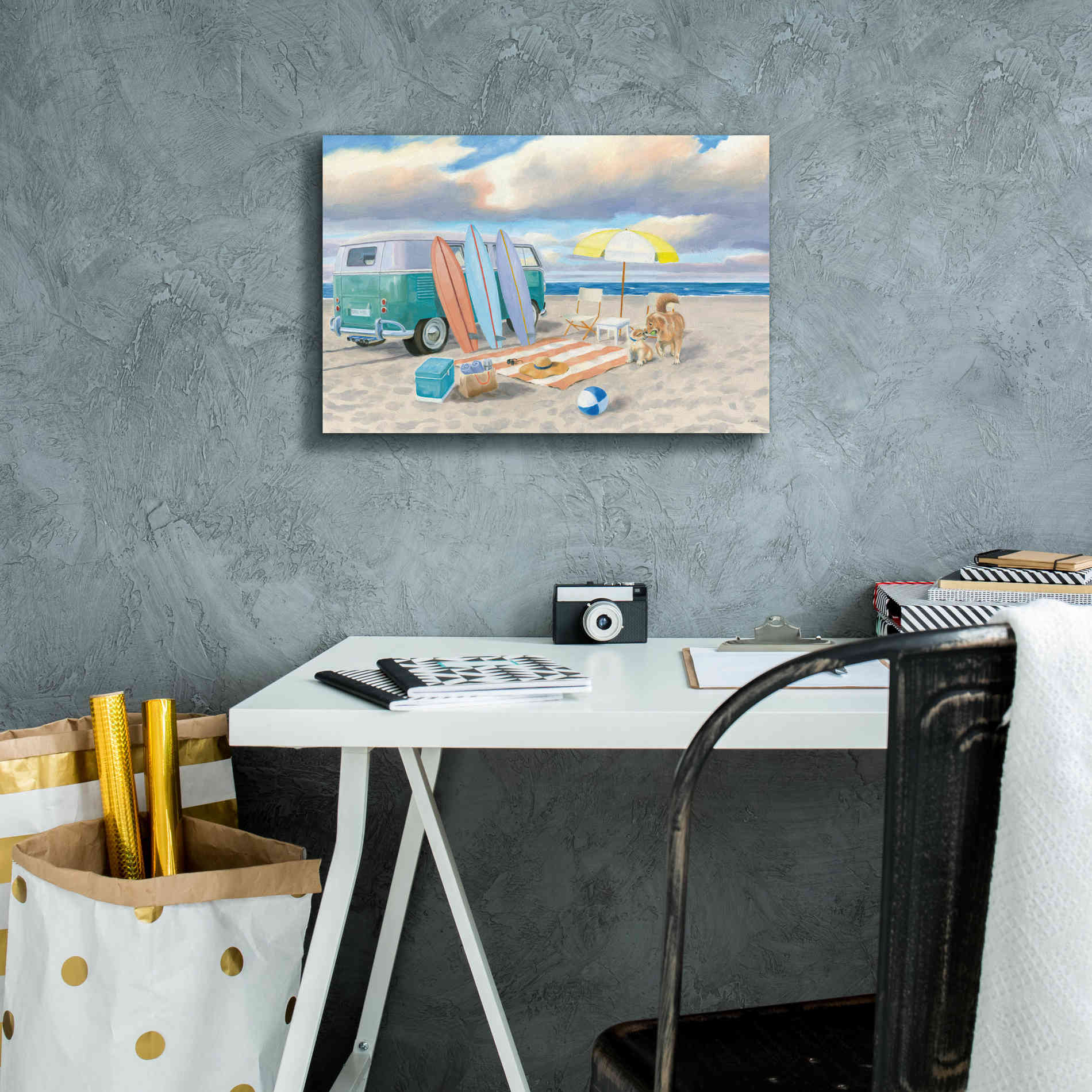 'Beach Ride II' by James Wiens, Canvas Wall Art,18 x 12