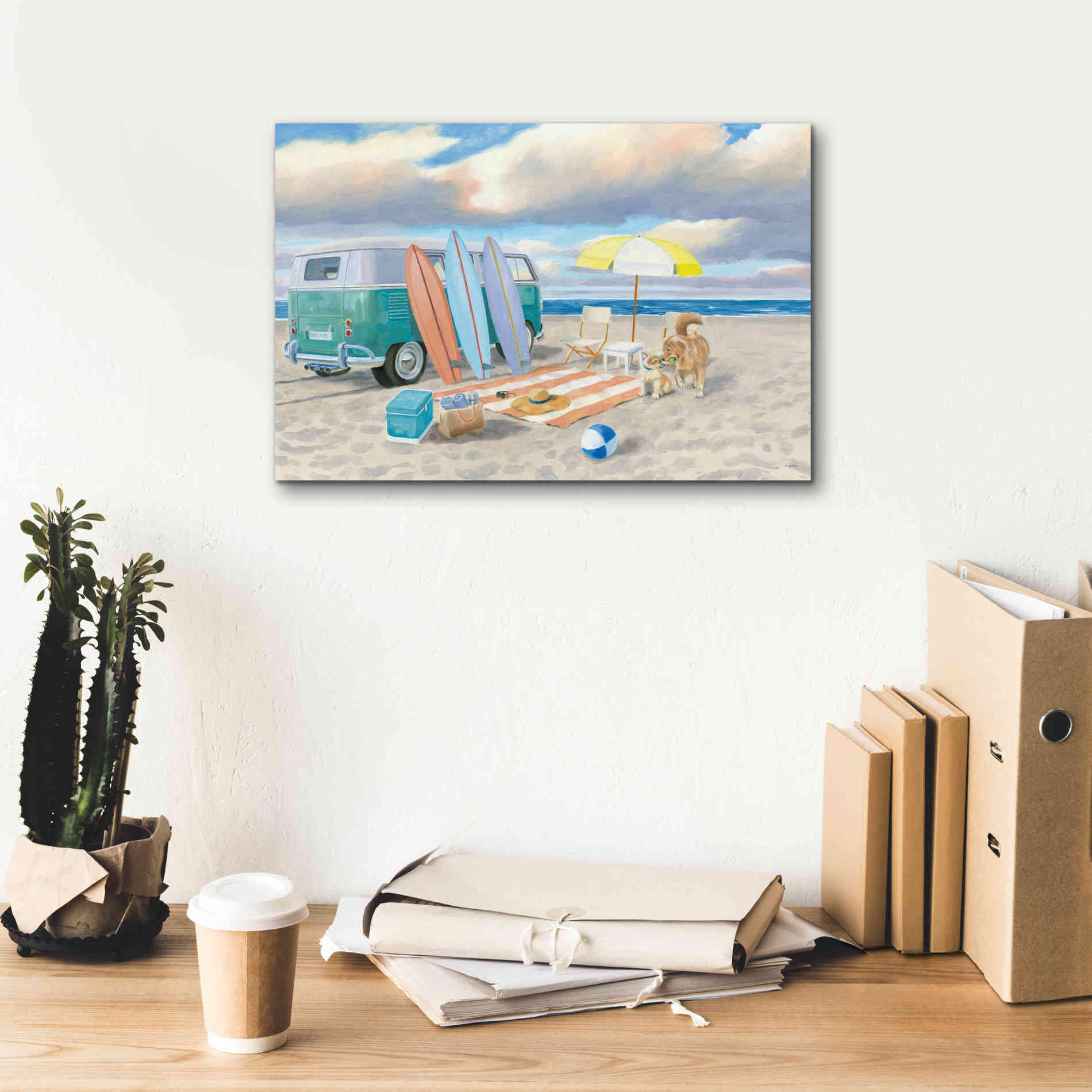'Beach Ride II' by James Wiens, Canvas Wall Art,18 x 12