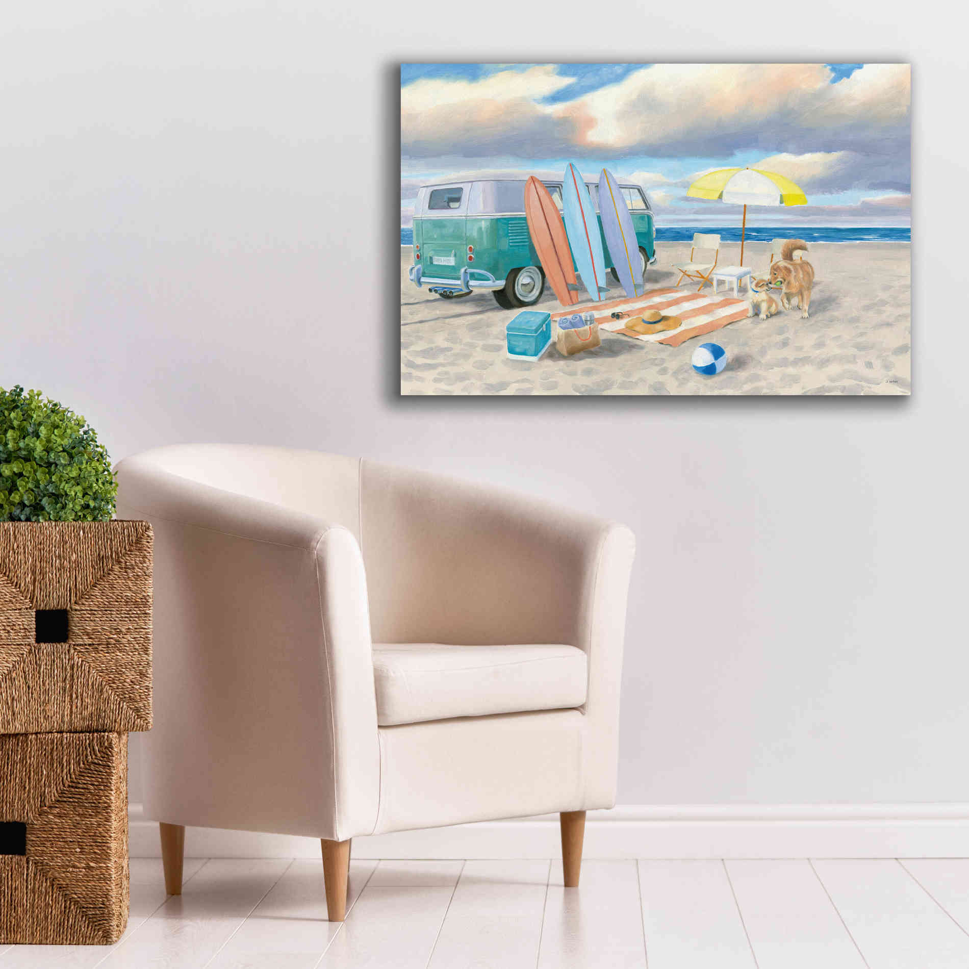 'Beach Ride II' by James Wiens, Canvas Wall Art,40 x 26