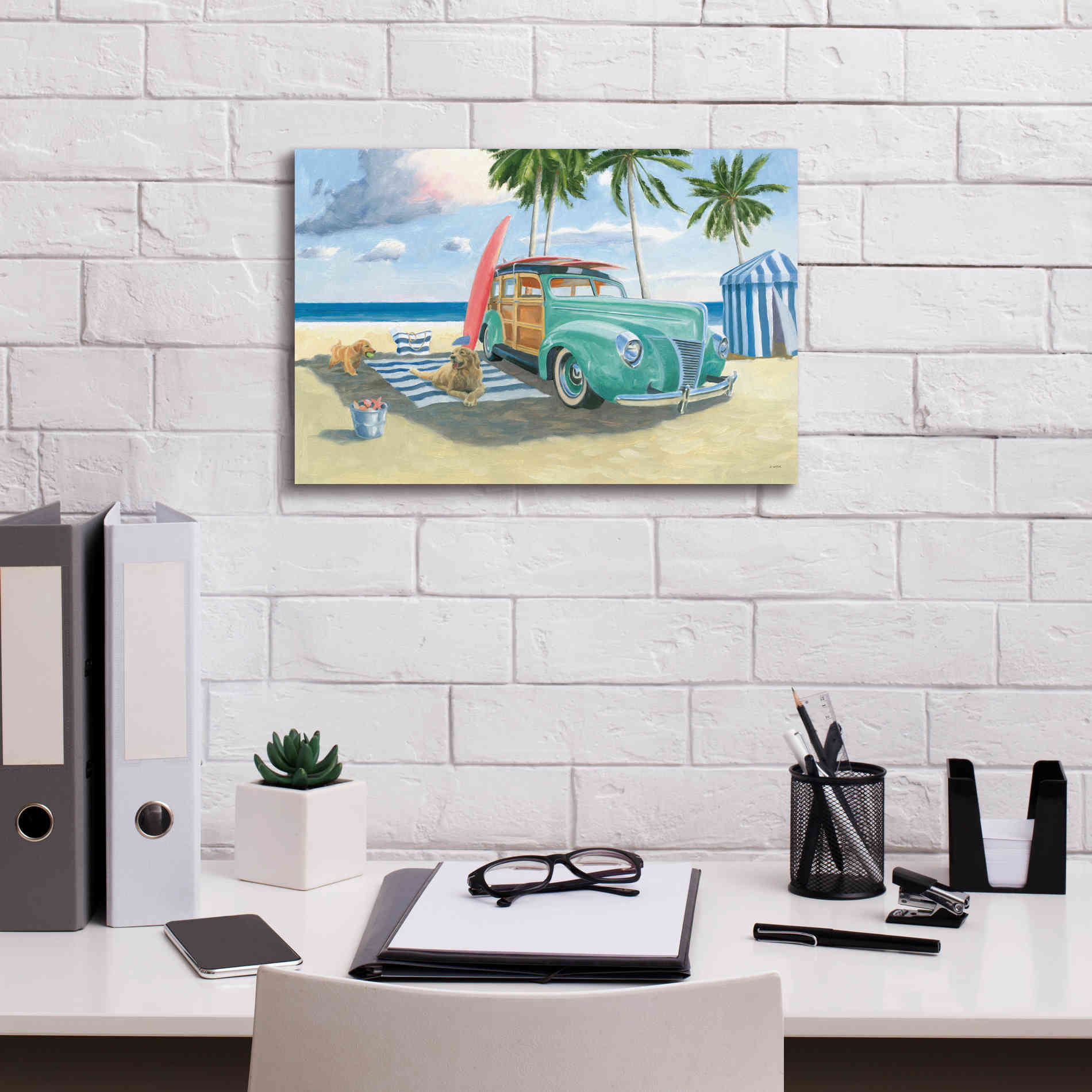 'Beach Ride III' by James Wiens, Canvas Wall Art,18 x 12