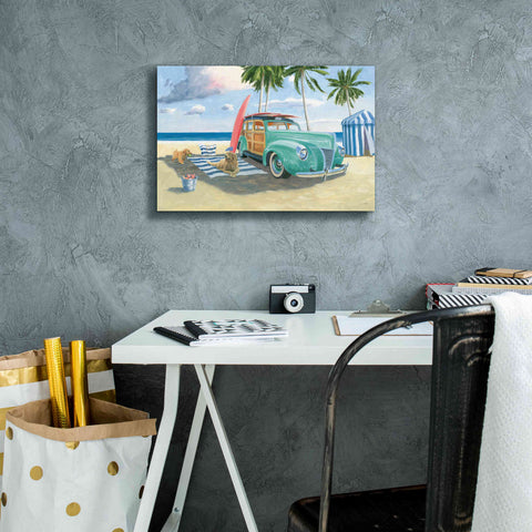 Image of 'Beach Ride III' by James Wiens, Canvas Wall Art,18 x 12