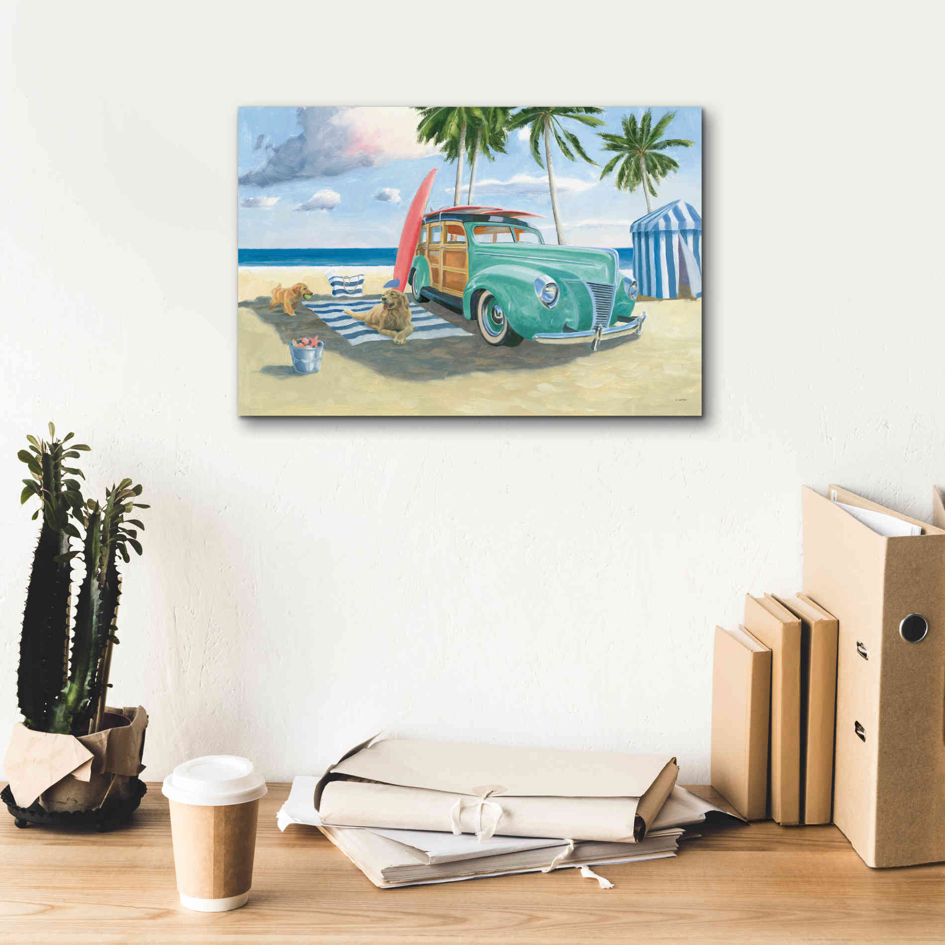 'Beach Ride III' by James Wiens, Canvas Wall Art,18 x 12