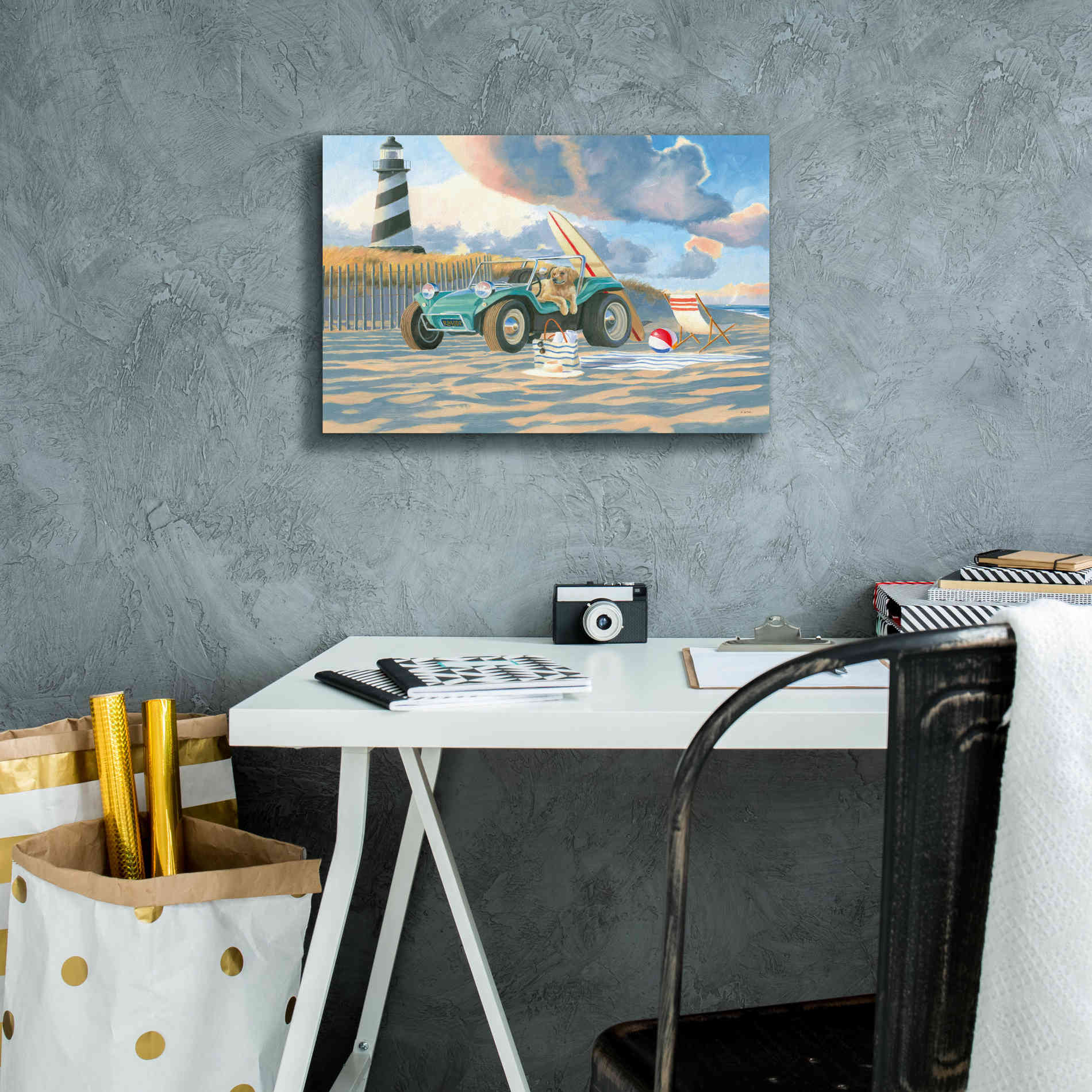 'Beach Ride IV' by James Wiens, Canvas Wall Art,18 x 12