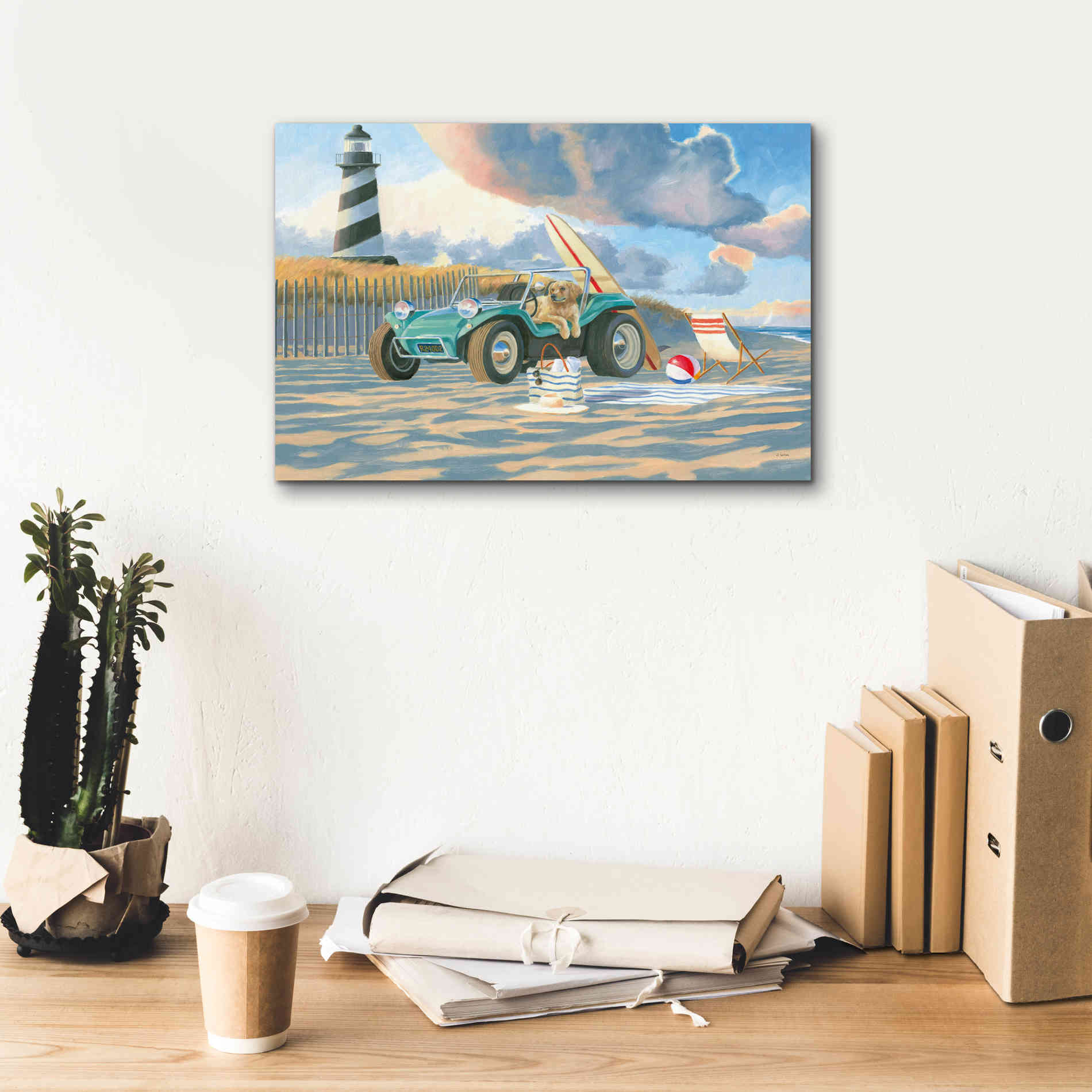 'Beach Ride IV' by James Wiens, Canvas Wall Art,18 x 12