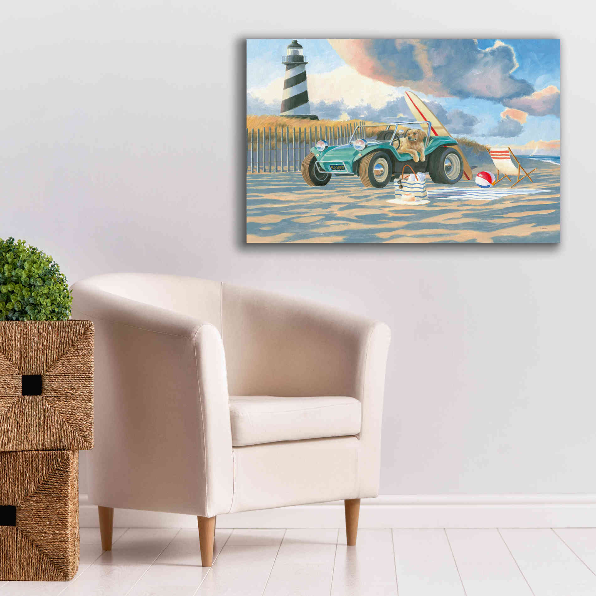 'Beach Ride IV' by James Wiens, Canvas Wall Art,40 x 26