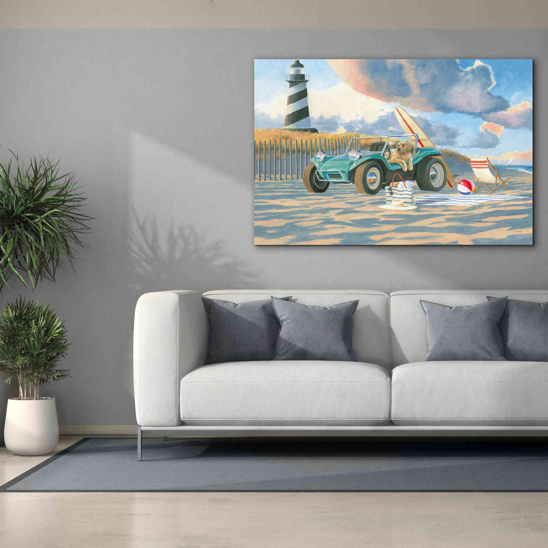 'Beach Ride IV' by James Wiens, Canvas Wall Art,60 x 40