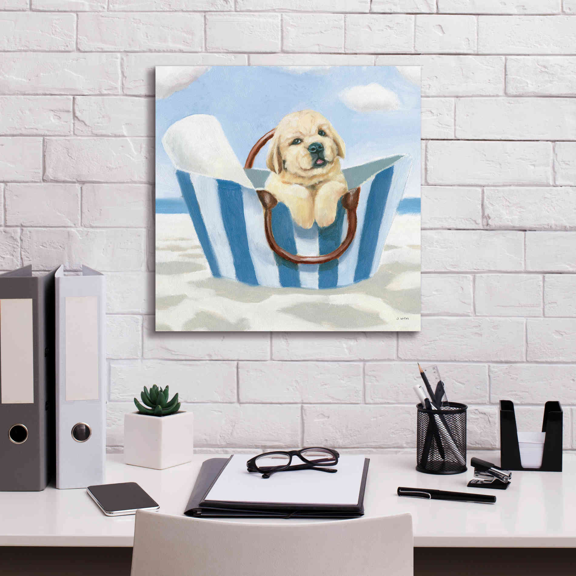 'Beach Ride VI' by James Wiens, Canvas Wall Art,18 x 18