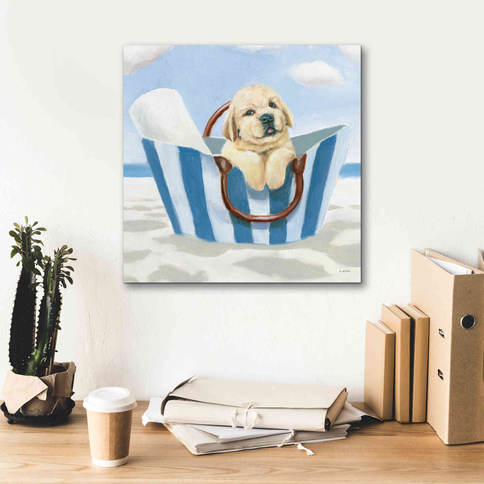 'Beach Ride VI' by James Wiens, Canvas Wall Art,18 x 18