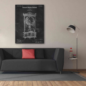 'Mantel Clock Blueprint Patent Chalkboard,' Canvas Wall Art,40 x 54