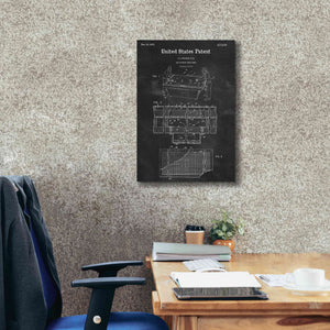 'Air Hockey Blueprint Patent Chalkboard,' Canvas Wall Art,18 x 26