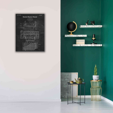 Image of 'Air Hockey Blueprint Patent Chalkboard,' Canvas Wall Art,26 x 34
