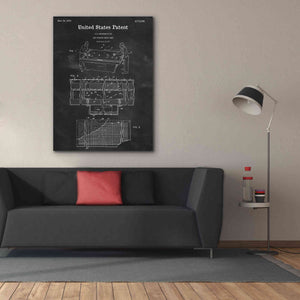'Air Hockey Blueprint Patent Chalkboard,' Canvas Wall Art,40 x 54