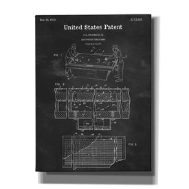 'Air Hockey Blueprint Patent Chalkboard,' Canvas Wall Art,12x16x1.1x0,18x26x1.1x0,26x34x1.74x0,40x54x1.74x0