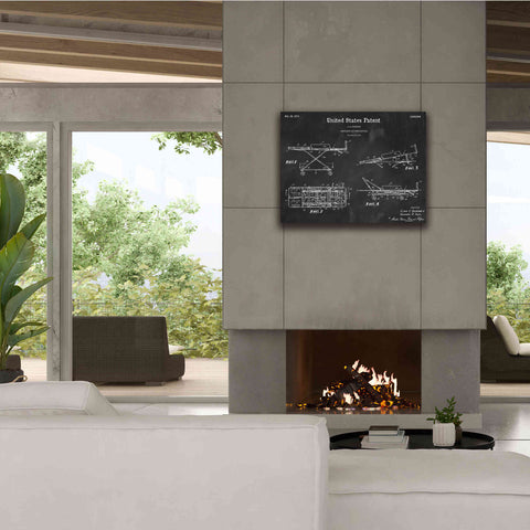 Image of 'EMT Stretcher Blueprint Patent Chalkboard,' Canvas Wall Art,34 x 26