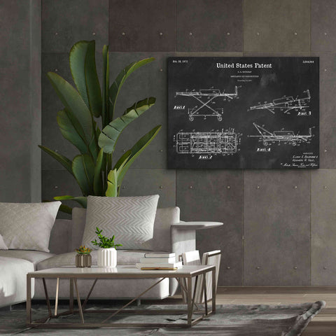 Image of 'EMT Stretcher Blueprint Patent Chalkboard,' Canvas Wall Art,54 x 40