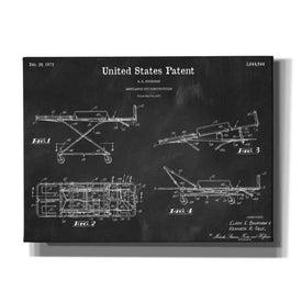 'EMT Stretcher Blueprint Patent Chalkboard,' Canvas Wall Art,16x12x1.1x0,26x18x1.1x0,34x26x1.74x0,54x40x1.74x0