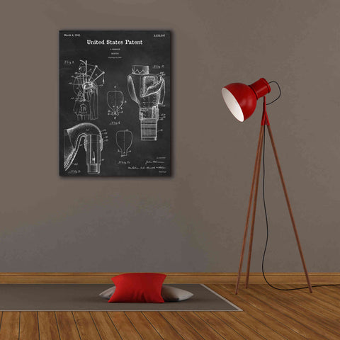 Image of 'Bagpipe Blueprint Patent Chalkboard,' Canvas Wall Art,26 x 34