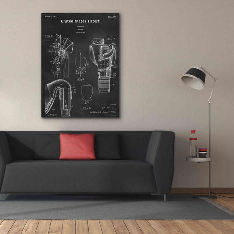 Image of 'Bagpipe Blueprint Patent Chalkboard,' Canvas Wall Art,40 x 54