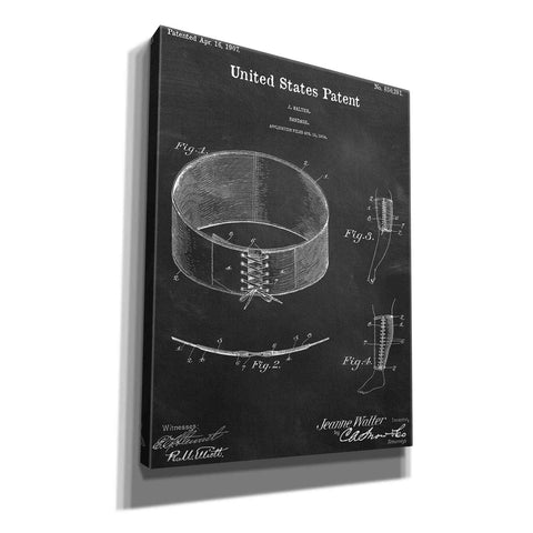 Image of 'Bandage Blueprint Patent Chalkboard,' Canvas Wall Art,12x16x1.1x0,18x26x1.1x0,26x34x1.74x0,40x54x1.74x0