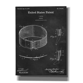 'Bandage Blueprint Patent Chalkboard,' Canvas Wall Art,12x16x1.1x0,18x26x1.1x0,26x34x1.74x0,40x54x1.74x0