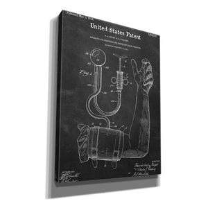 'Blood Pressure Pump Blueprint Patent Chalkboard,' Canvas Wall Art,12x16x1.1x0,18x26x1.1x0,26x34x1.74x0,40x54x1.74x0