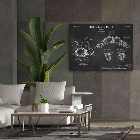 Image of 'Push-up Bra Blueprint Patent Chalkboard,' Canvas Wall Art,54 x 40