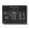 'Pistol Blueprint Patent Chalkboard,' Canvas Wall Art,16x12x1.1x0,26x18x1.1x0,34x26x1.74x0,54x40x1.74x0