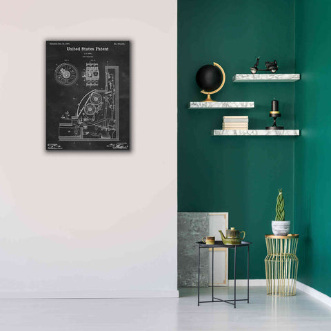 Image of 'Cash Register Blueprint Patent Chalkboard,' Canvas Wall Art,26 x 34