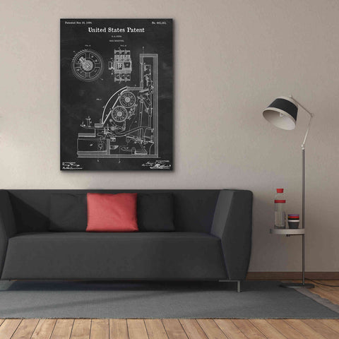 Image of 'Cash Register Blueprint Patent Chalkboard,' Canvas Wall Art,40 x 54