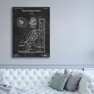 'Cash Register Blueprint Patent Chalkboard,' Canvas Wall Art,40 x 54