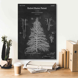 'Artificial Christmas Tree Blueprint Patent Chalkboard,' Canvas Wall Art,18 x 26