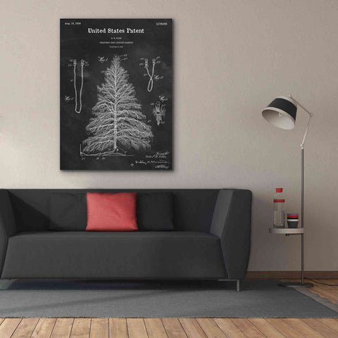 Image of 'Artificial Christmas Tree Blueprint Patent Chalkboard,' Canvas Wall Art,40 x 54