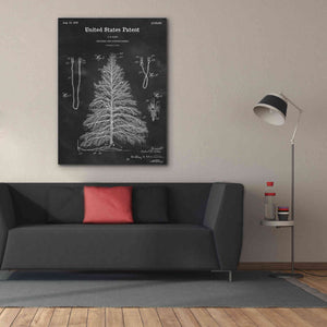 'Artificial Christmas Tree Blueprint Patent Chalkboard,' Canvas Wall Art,40 x 54