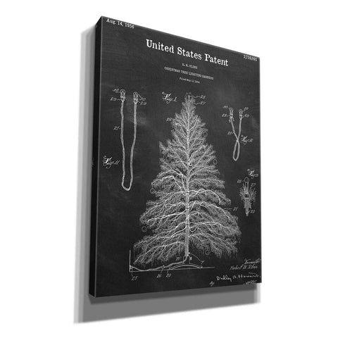 Image of 'Artificial Christmas Tree Blueprint Patent Chalkboard,' Canvas Wall Art,12x16x1.1x0,18x26x1.1x0,26x34x1.74x0,40x54x1.74x0