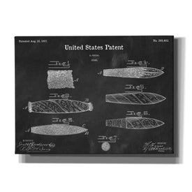 'Cigar Blueprint Patent Chalkboard,' Canvas Wall Art,16x12x1.1x0,26x18x1.1x0,34x26x1.74x0,54x40x1.74x0