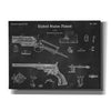 'Colt Revolver Blueprint Patent Chalkboard,' Canvas Wall Art,16x12x1.1x0,26x18x1.1x0,34x26x1.74x0,54x40x1.74x0