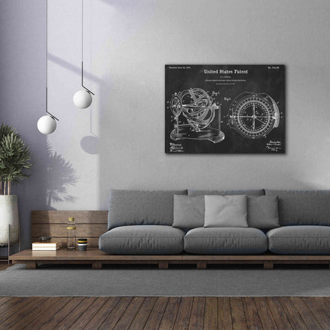Image of 'Stellar Compass Blueprint Patent Chalkboard,' Canvas Wall Art,54 x 40