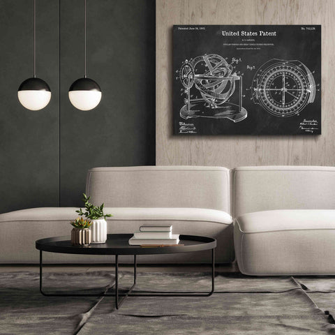 Image of 'Stellar Compass Blueprint Patent Chalkboard,' Canvas Wall Art,54 x 40