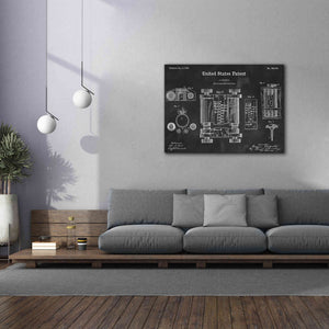 'Tubular Machine Blueprint Patent Chalkboard,' Canvas Wall Art,54 x 40