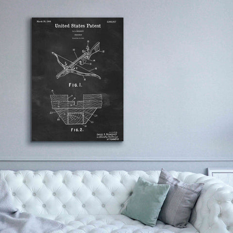 Image of 'Crossbow Blueprint Patent Chalkboard,' Canvas Wall Art,40 x 54