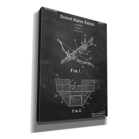 Image of 'Crossbow Blueprint Patent Chalkboard,' Canvas Wall Art,12x16x1.1x0,18x26x1.1x0,26x34x1.74x0,40x54x1.74x0